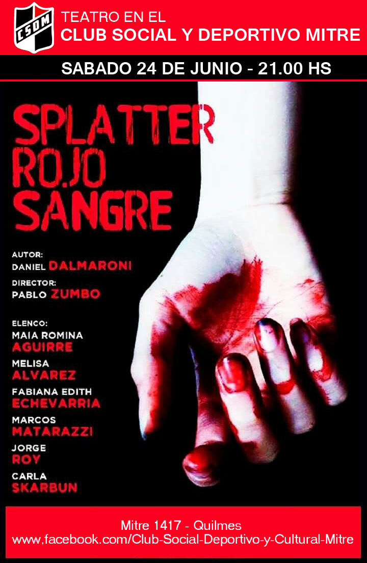 Splatter rojo sangre 