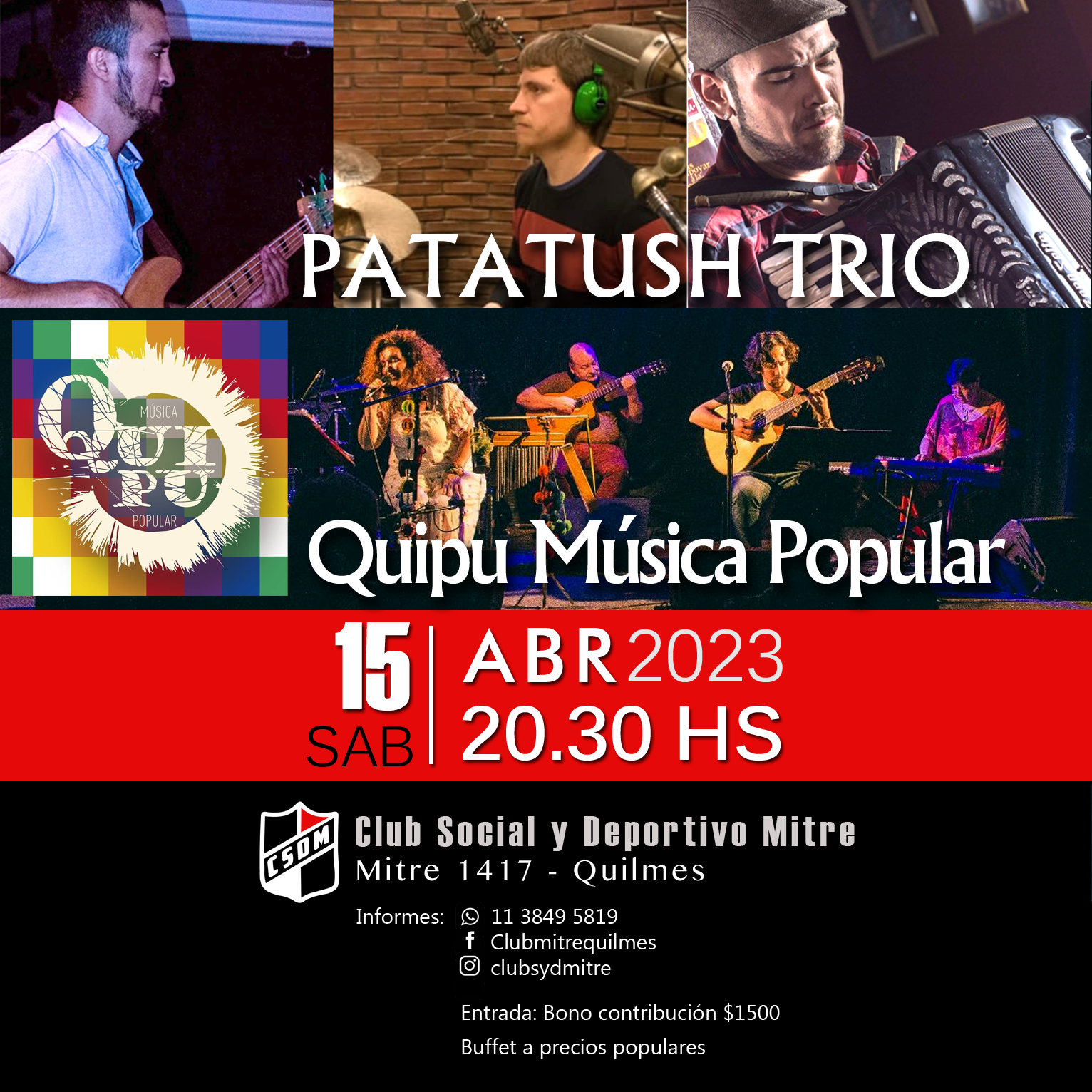 Patatush trio + Quipu MÃºsica Popular 