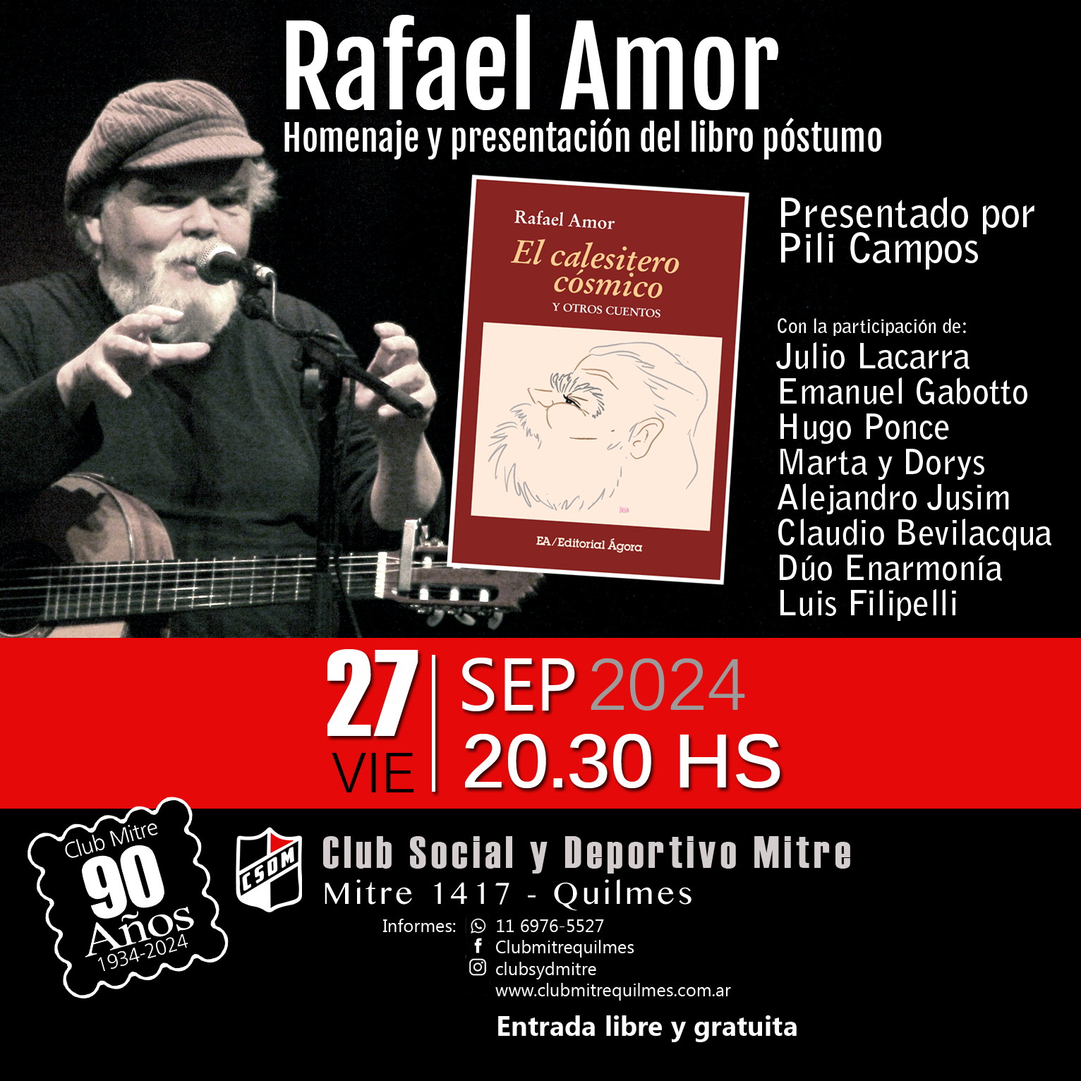 Presentación libro postumo de Rafael Amor 